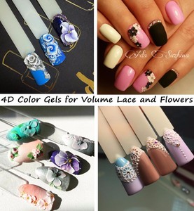 4d 3d Uv Multi Colors Plastiline Sculpture Lace Gel Nail Art Ebay