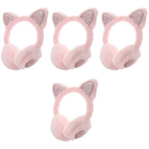 4 Pieces Ear Defenders Cat Ears Warmer for Kids Child