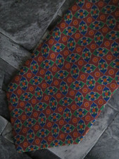 Paul Stuart Hand made in USA Imported from England pure silk neck tie