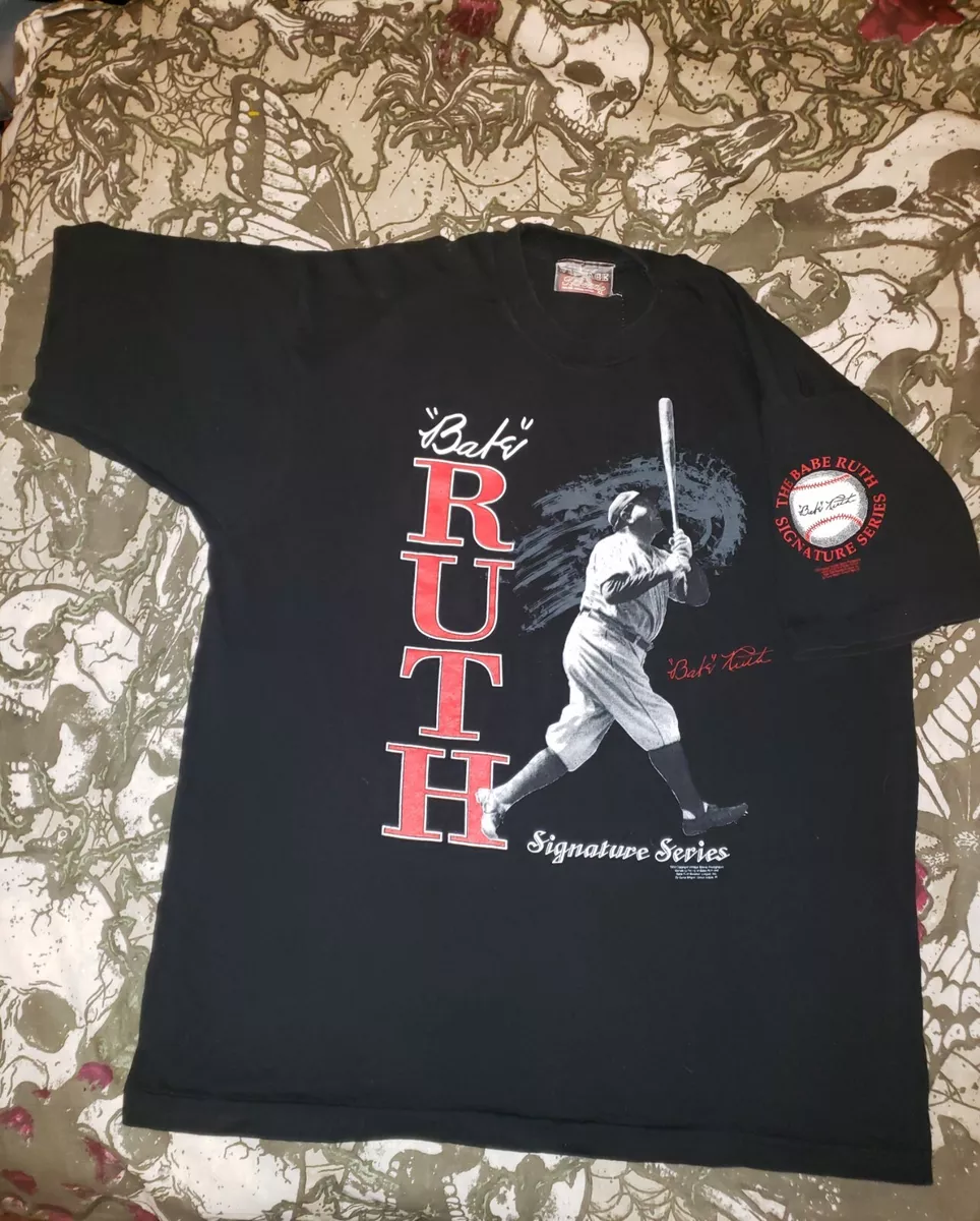 Vintage 90s Signature Series Babe Ruth Baseball T Shirt XL