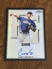 CASEY SAUCKE 2020 LEAF PERFECT GAME BLACK AUTOGRAPH #10/15 Virginia Cavaliers