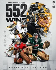 Marc-Andre Fleury 2nd All-Time Wins (552) Penguins Wild 8x10 NHL Hockey Photo
