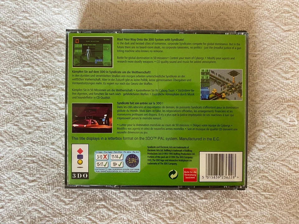 Syndicate 3DO - UK PAL VGC CIB with Receipt - High Quality Packing - Tracked - Image 4 of 4