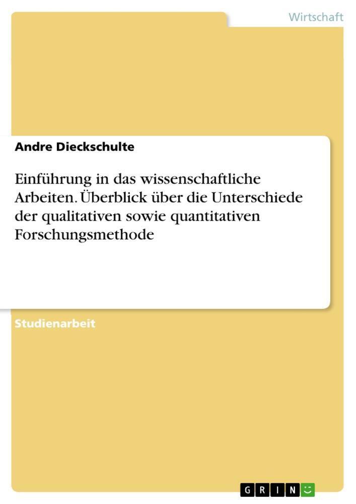 Thumbnail - Andre Dieckschulte | Einführung In Das Wissenschaftliche Arbeiten.
