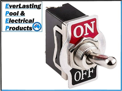 Silver Toggle Switch 2 Pin On / Off 15A 125VAC / 10A 250VAC Quality Electrical - Picture 6 of 6