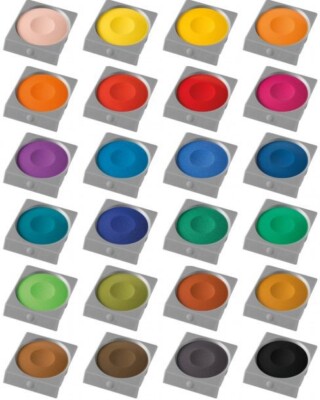 PELIKAN Ersatzfarben Deckfarbe Ersatzfarbe Farbkasten  24 Farben