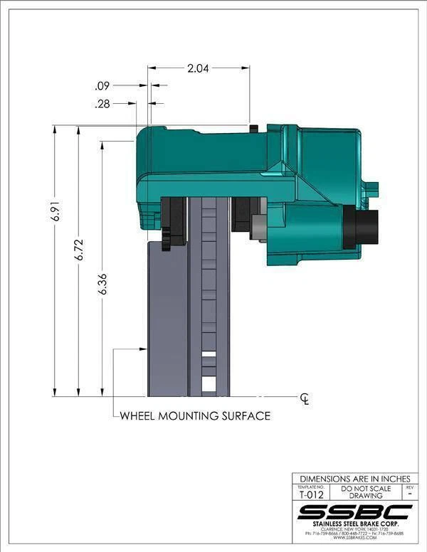 1970-78 Jeep CJ5/CJ7 SSBC Front Disc Brake Kit (clear iron calipers; D&S rotors) - Image 4 of 4