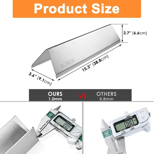 Flavor Bars for Weber Spirit I & II 200 Series, 304 Stainless Steel Heat Plate