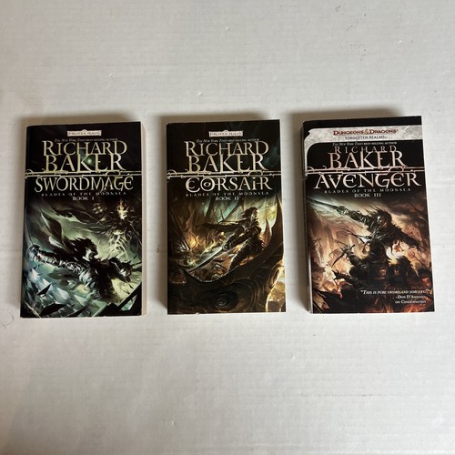 Forgotten Realms Blades of the Moonsea Trilogy Richard Baker Paperback Book Set