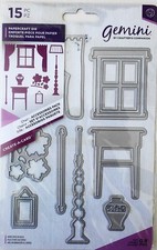 Gemini Papercraft 15 Clear Stamps Table Lamp Window Curtains Picture Sealed New