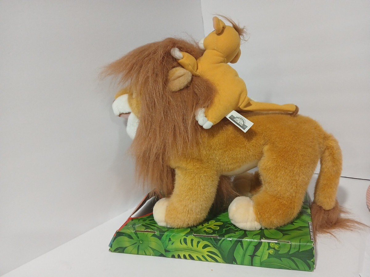 ヴィンテージ　マテル1993年ムファサとシンバ（背負い）・シンバぬいぐるみ RARE VINTAGE MATTEL 1993 THE LION KING MUFASA AND SON 22