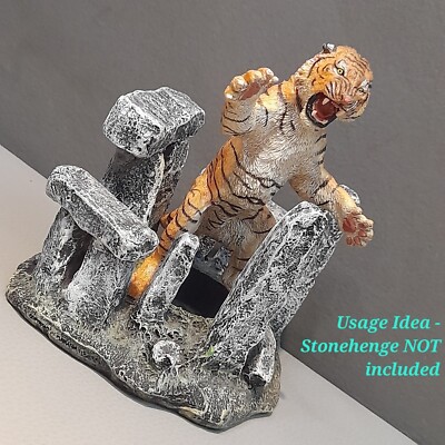 Tiger Spielzeug Figur stehende Angriff Pose PAPO Wildtier Königreich detailliert 
