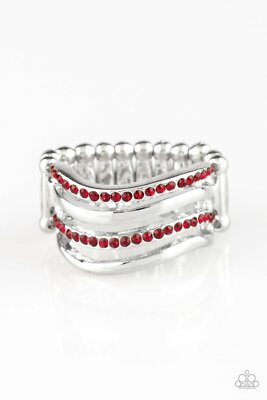 Paparazzi Pageant Wave - Red Rhinestones
