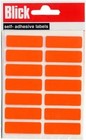 Pack étiquettes de câble auto-adhésives Blick 12 x 38 mm - Orange (98 étiquettes)