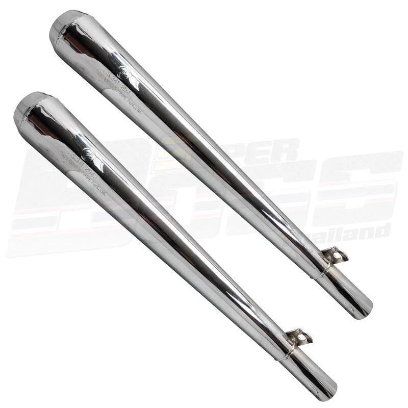 Silenciador de escape para HONDA CB77 CB72 Superhawk 305 250 R+L ***estilo PT*** Foto 2 de 4