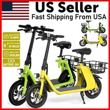 450W Sports Electric Scooter Adult with Seat Electric Moped Ebike E-Scoote 8/10A