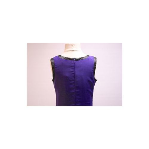 NICOLE MILLER NWT Girls Sleeveless Crepe Dress Grape & Black Sz L (12) - Picture 6 of 7
