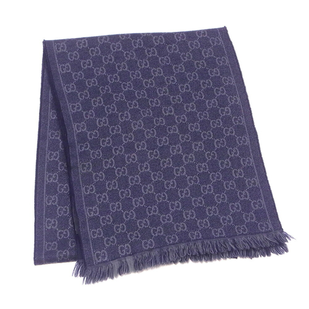 GUCCI　ストール　LANA-WOOL 100% gucci scarf 100% Lana 23x180 new cm Black Grey Wool ref