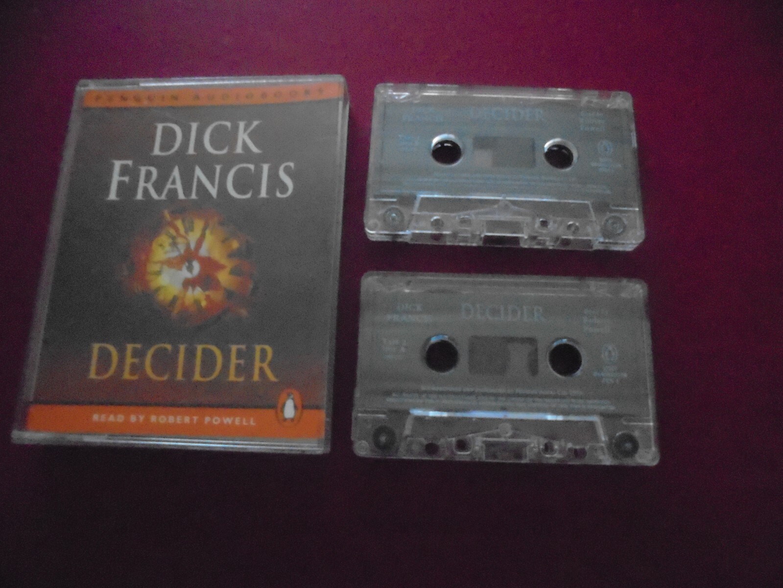 Dick Francis - DECIDER. Audiobook. 2 X Cassette. Robert Powell Penguin PEN 1.NM