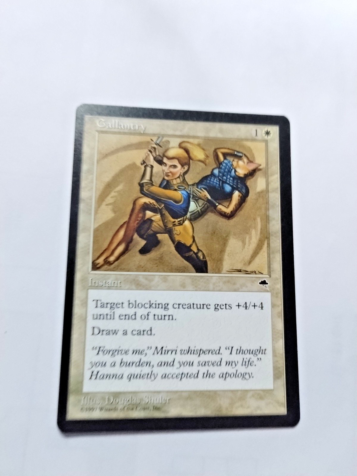 MTG Gallantry Tempest Regular Uncommon - Bit of Edge Wear - See Pics