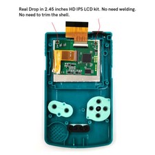 Drop In 2.45" Menu IPS Backlight LCD Kit For Gameboy Color GBC No Weld No Trim — image 6