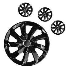4' SET Radkappen 15" Radzierblenden Radblenden 15 Zoll Schwarz STIG