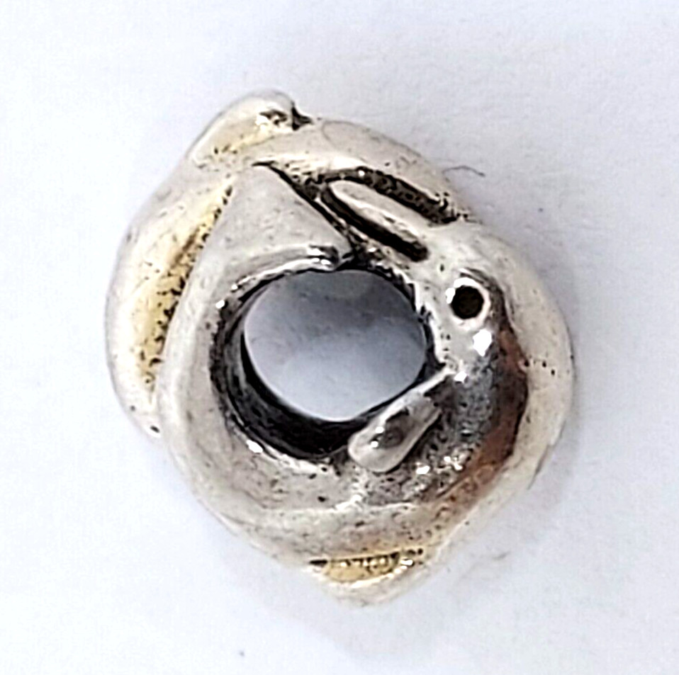 Authentic Trollbead Sterling Silver "Dolphins" Be… - image 1