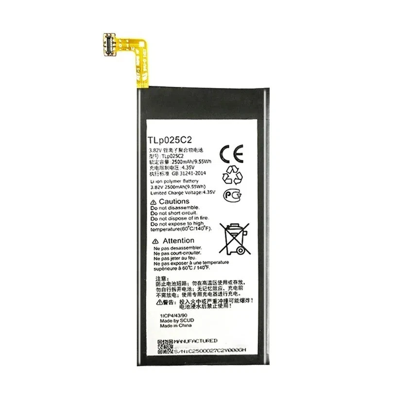Batería de repuesto TLP025C2/TLP025C1 2500Mah para Alcatel One Touch POP 4 Plus Foto 3 de 4