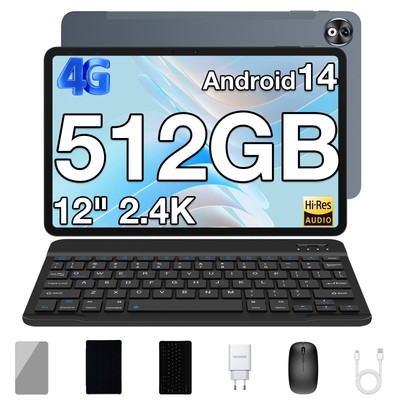 DOOGEE T40Pro 12'' 20GB+512GB Tablet 10800mAh Android 14 Tablet PC Widevine L1
