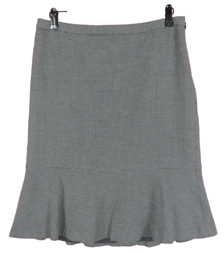 c- ANN TAYLOR Women Cotton Flounce Skirt Lined Ruffle Polka Dot Multi 8P