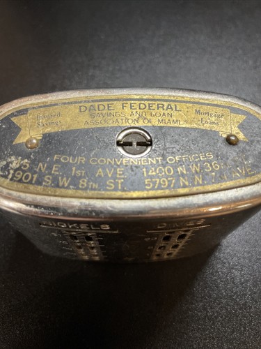 Vintage The Automatic Recording Safe - Dade Federal S&L Of Miami With Coins - 第 4/11 張圖片