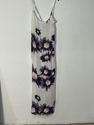 Honey Punch Women's White &Purple Spaghetti Strap, Maxi Dress With A Side  Slit L | eBay