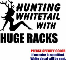 Hunting Whitetail Graphic Die Cut decal sticker Car Truck Boat Window Bumper 7"