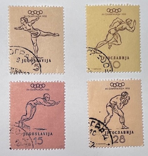 Yugoslavia stamps 1952 15th Olympics Helsinki