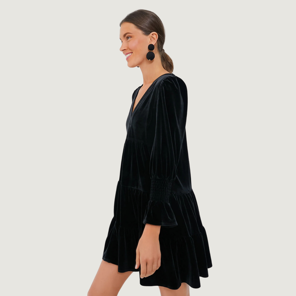 black velvet kenzo dress Kenzo 1998 F/W Black Velvet Tassel Hood Jacket – Featherstone Vintage main image 0