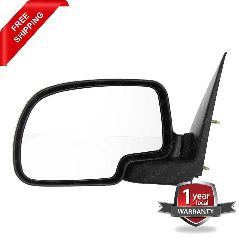 Espejo retrovisor negro texturizado lado del conductor para 99-07 GMC Sierra 1500 2500 HD 3500 Yukon Foto 2 de 4