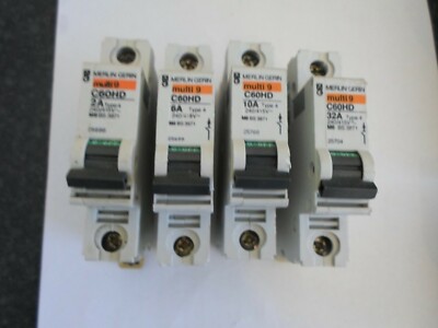 Merlin Gerin Multi 9 SP MCB 10A 32A 40A D TYPE