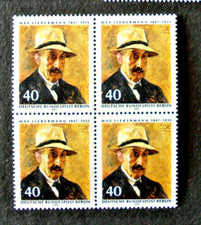 BERLIN 1972: "125. GEBURTSTAG VON MAX LIEBERMANN", Viererblock, MN 434, pfr