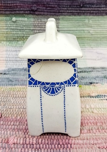 ANTIQUE Porcelain CLOVES SPICE JAR CANISTER Blue White GERMANY 1920s RARE FIND - Picture 4 of 12