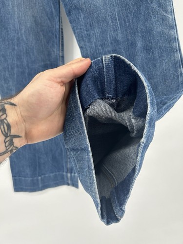 1970s Levis Big E Jeans Orange tab flares Made in USA original W32 L30.5 - Picture 5 of 12