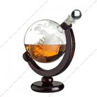 Globe World Glass Crystal Beer Whiskey Decanter Liquor Spirits Wine Bottle 850ml