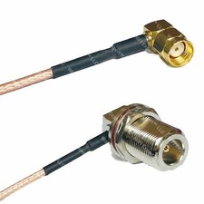 RG316 RP-SMA MALE ANGLE to N Female Bulkhead Angle Coaxial RF Cable USA-US