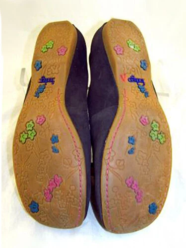 New INDIGO by CLARKS Women Purple Suede Flat Slip On Ribbon Bow Shoe Sz 10 M - Imagem 4 de 4