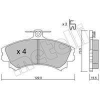 Metelli BremsbeläGe Vorne FüR Mitsubishi Space Star Carisma Volvo V40 Kombi S40