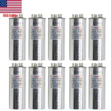 45+5 MFD ±5% Dual Run Capacitor 370 450 VAC CBB65-R AC Motor HVAC Fan 10 Pack