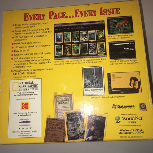 The Complete National Geographic Magazine Boxed set CD-ROM CD - Picture 5 of 6