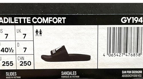 adidas Herren ADILETTE Komfort Slipper schwarze Schuhe Slide Beach FITNESSSTUDIO Sandalen GY1945 - Bild 7 von 7