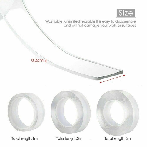 Reusable Strong Adhesive Nano-Traceless Transparent Double Sided Anti Slip Tape - Picture 16 of 16