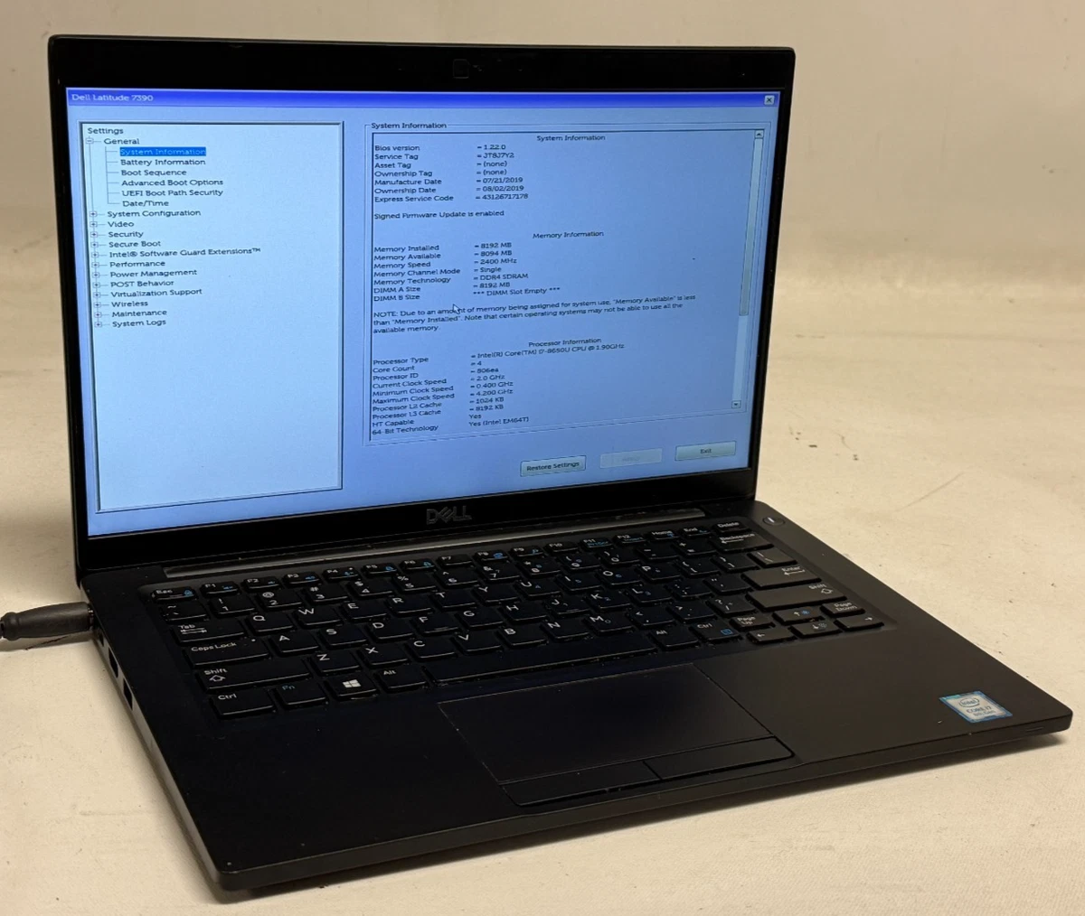 Dell Intel Core i7 8th Gen. 512GB SSD Capacity PC Laptops