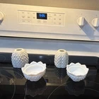 Vintage White Hobnail Milk Glass Candle Holders Set of 2 Decorative Taper